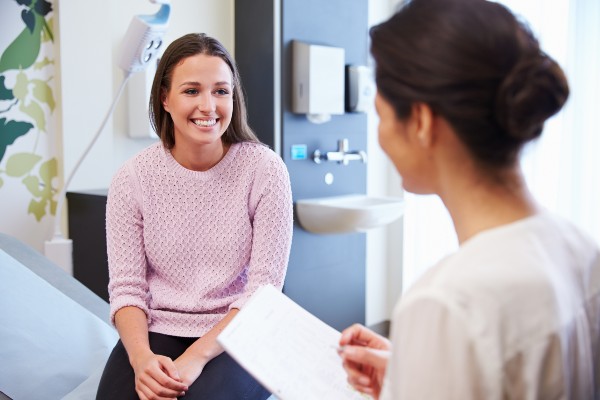 image of a consultation between doctor and female patient