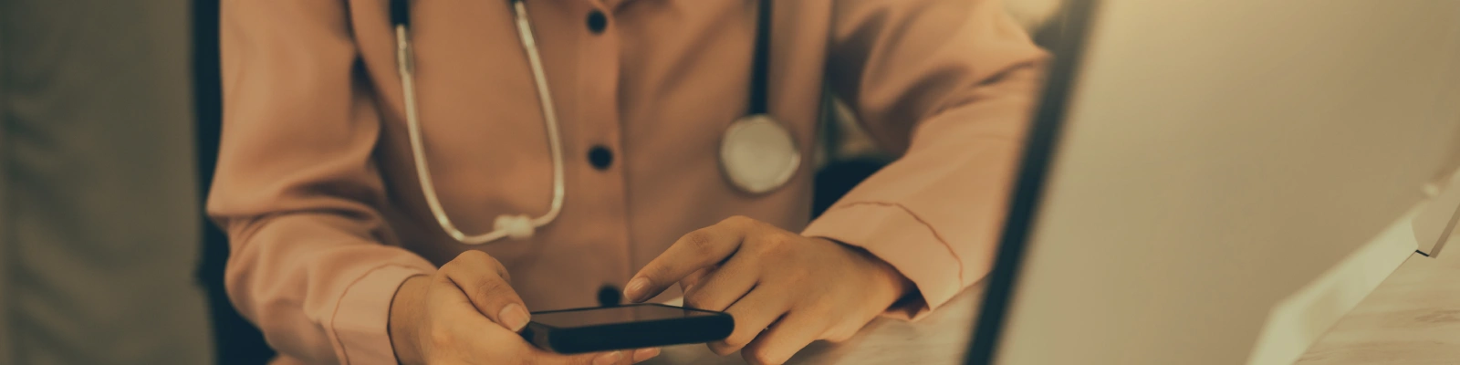 doctor using a tablet