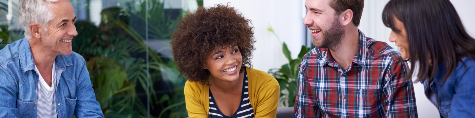 group of people talking