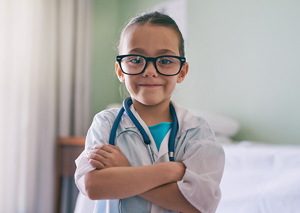 image of a child as a doctor